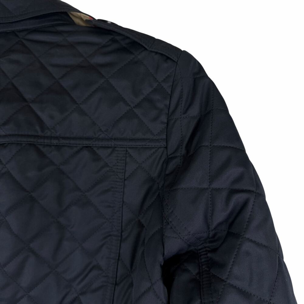 Burberry Ashurst Diamond Quilted Jacket Check Lining Dark Blue Size XS - Picture 10 of 14